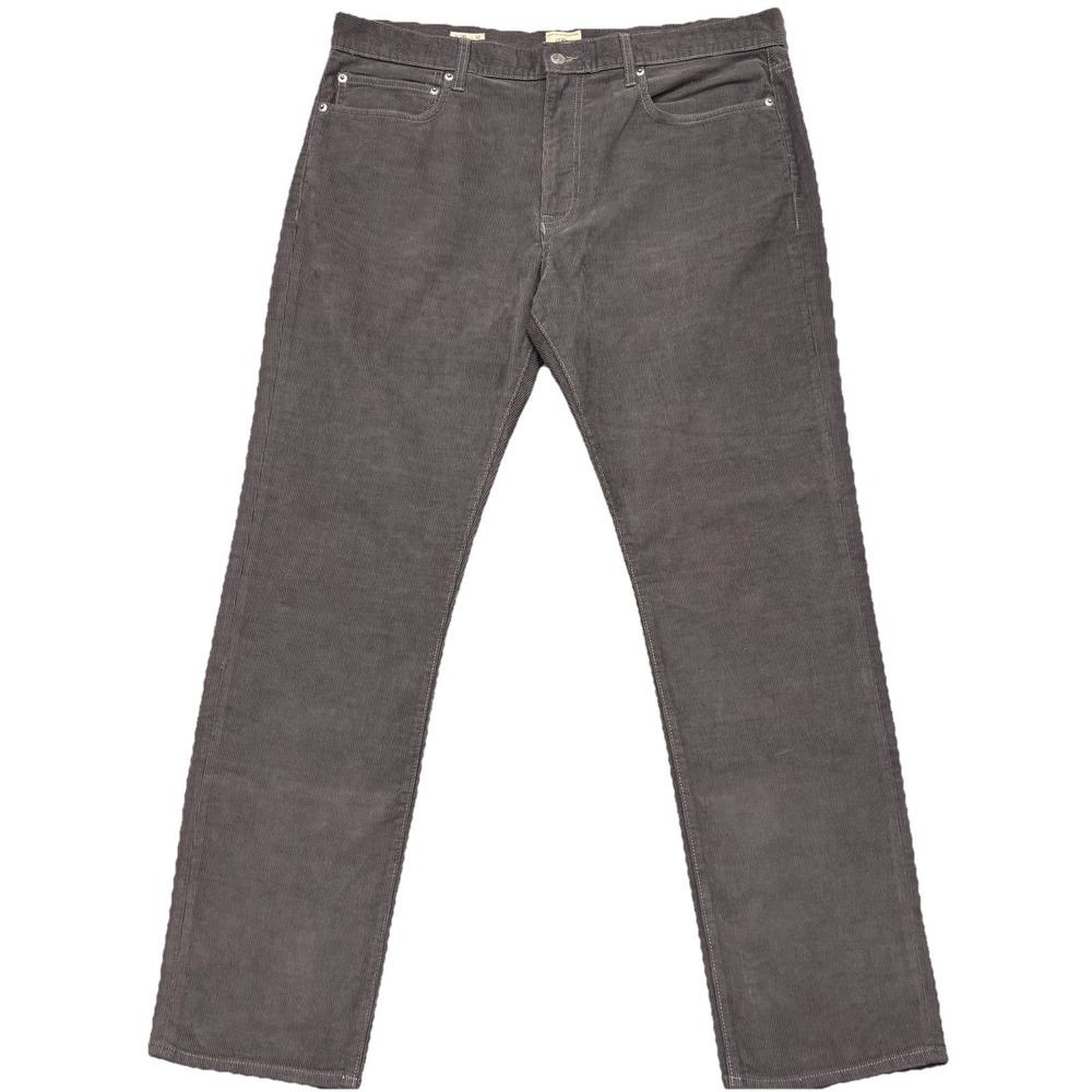 J Crew Corduroy Pants Mens 36x32 (Fits 38x31.5) Gray 770 Straight Fit 5 Pocket
